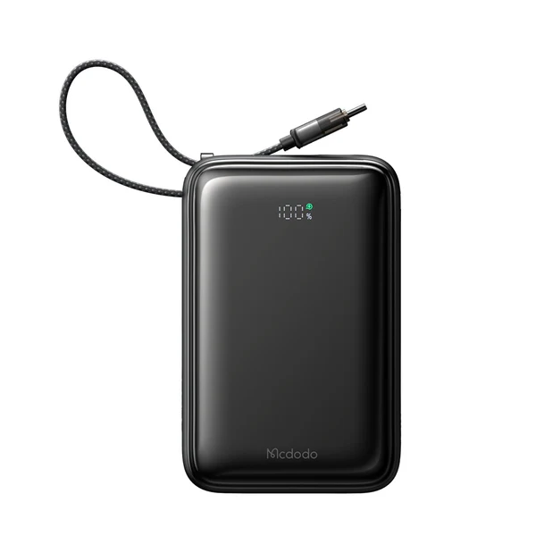 Mcdodo MC-6370 65W Digital Display 20000mAh 1C+1A Mini Power Bank Built-in Cable