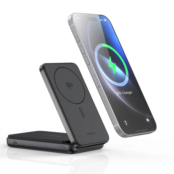 Mcdodo MC-6310 20W 2 In 1 Qi2 Magnetic Wireless 10000Mah Power Bank And Foldable Phone Stand