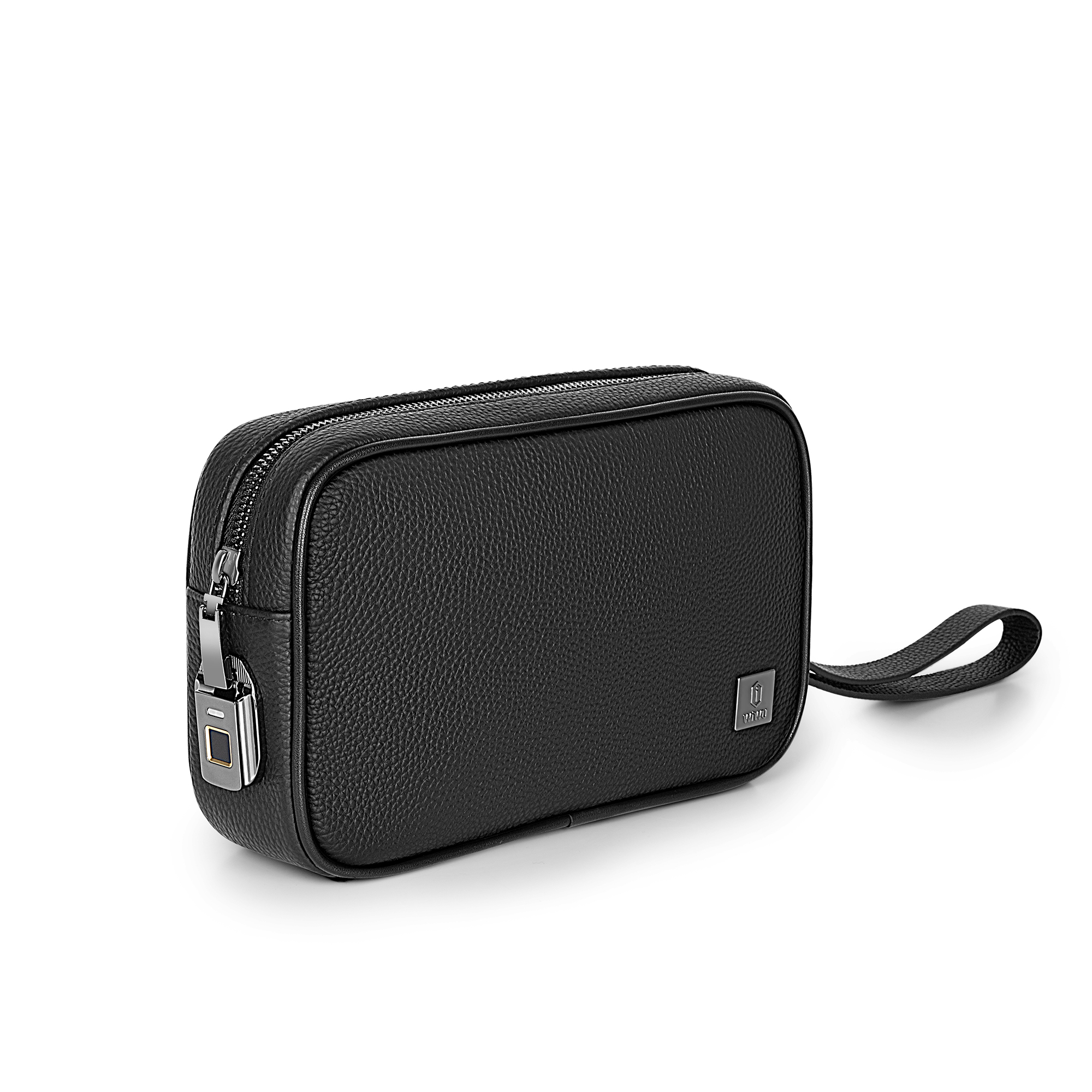 WiWU Master Genuine Leather Fingerprint Lock Pouch – Premium Security, Classic Style