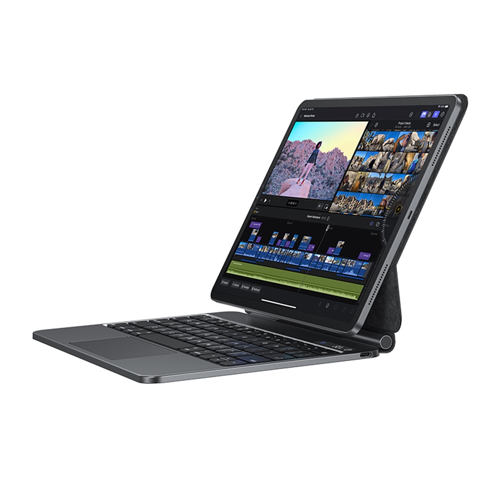 USAMS BH876 Digital Display Keyboard Protective Cover for iPad Pro 12.9 inches -Miaoke Series