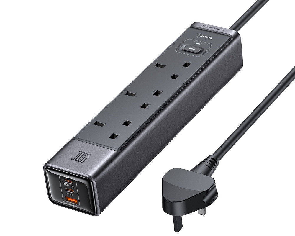 Mcdodo CH-0600 6-in-1 30W GaN Surge Protection Power Strip (UK)